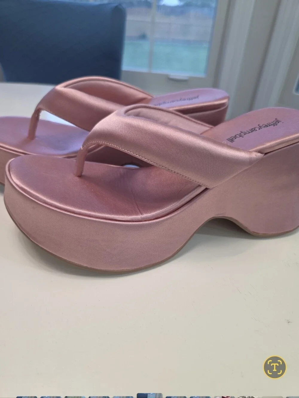 Jeffrey Campbell Drippin Sandal in Pink Satin Women's Size 8.5 - Picture 4 of 7